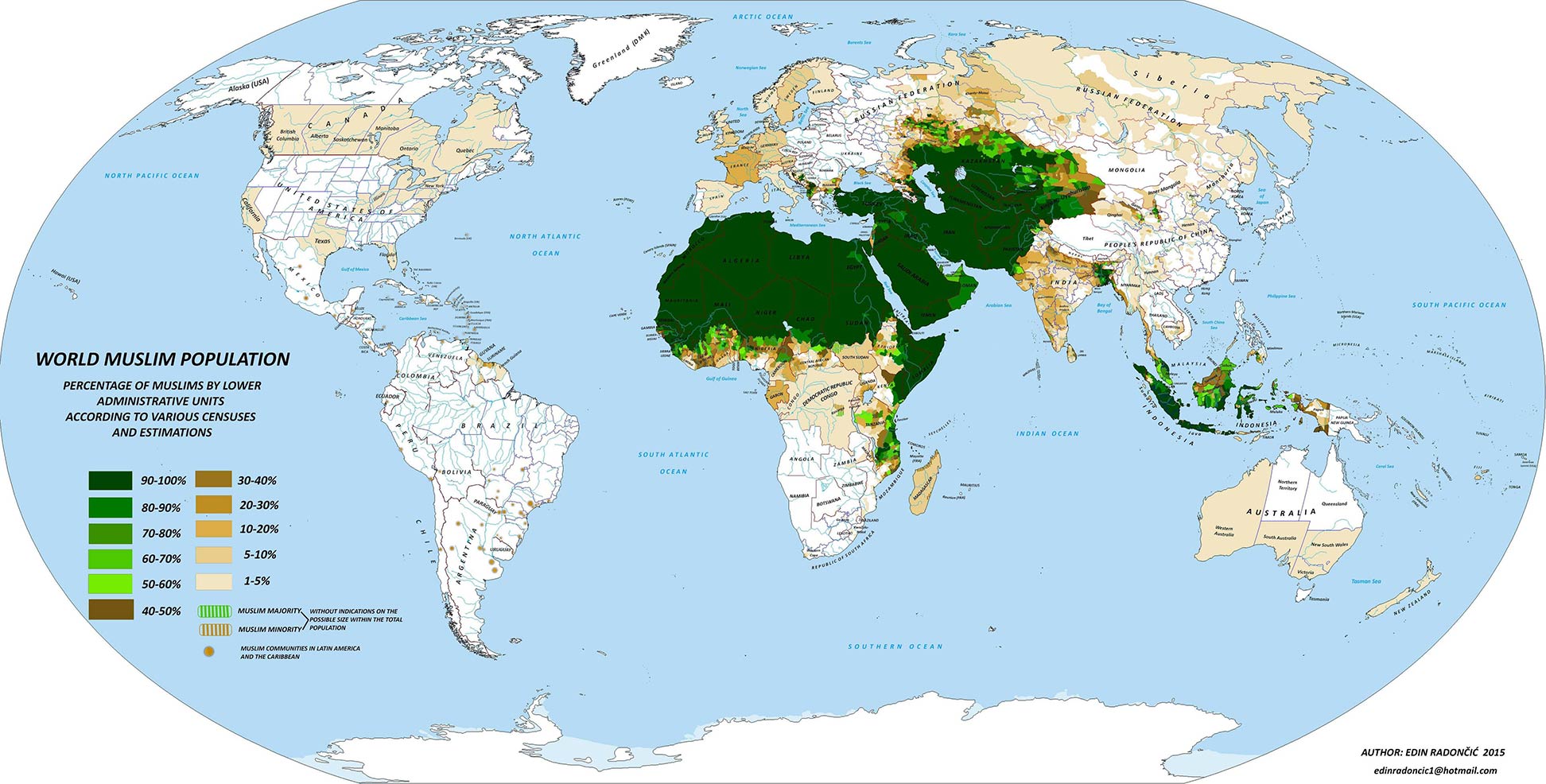 Population musulmane à travers le monde